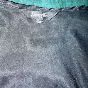 Amaryllis Midnight Satin Blouse